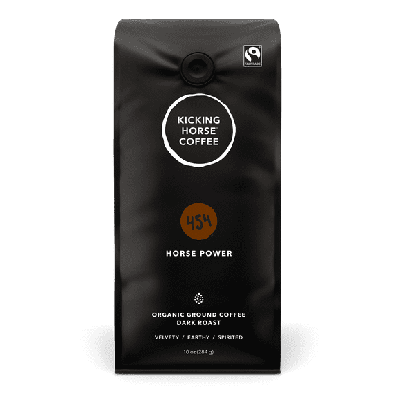 Kicking Horse Coffee - 454 Horse Power - Dark Roast, Ground 284 g - Café Moulu