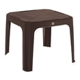 thumbnail image 1 of Mesa Exterior Lateral De Plástico Con Textura Rattan Chocolate, 1 of 4