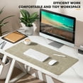 thumbnail image 3 of NOSTHEART Leather Desk Pad Protector ,Mouse Pad,Office Desk Mat, Non-Slip PU Leather Desk Blotter,Laptop Desk Pad,Waterproof Desk Writing Pad for Office and Home (23.6" x 13.2", Light Coffee & Black), 3 of 7