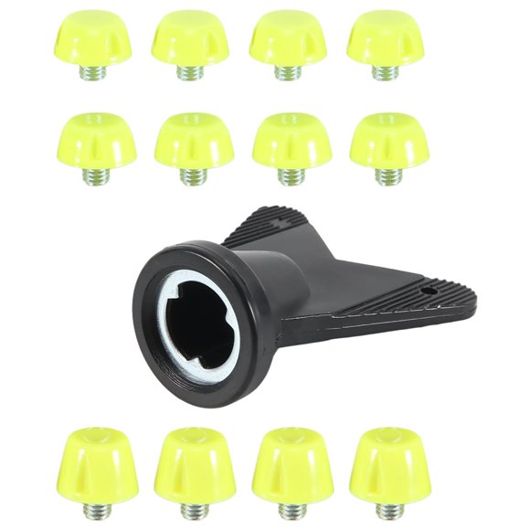 12 Uds. Clavos para Zapatos de Fútbol, Tacos Botas Tornillo Roscado M5, 7mm, 10mm, Pernos Repuesto Antideslizantes, Color Verde