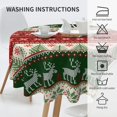 thumbnail image 4 of Merry Christmas Tablecloth Round Table Cover Washable Polyester Table Cloth for Kitchen Party Picnic Dining Decor 60 Inch, 4 of 5