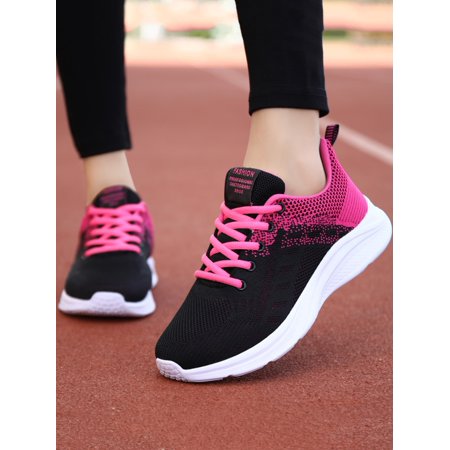 

Women Color Block Running Shoes Fabric Lace-up Front Sneakers Women‘s Footwear