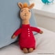 thumbnail image 2 of Pijama de peluche rojo con forma de llama, preferido para niños, 2 of 6