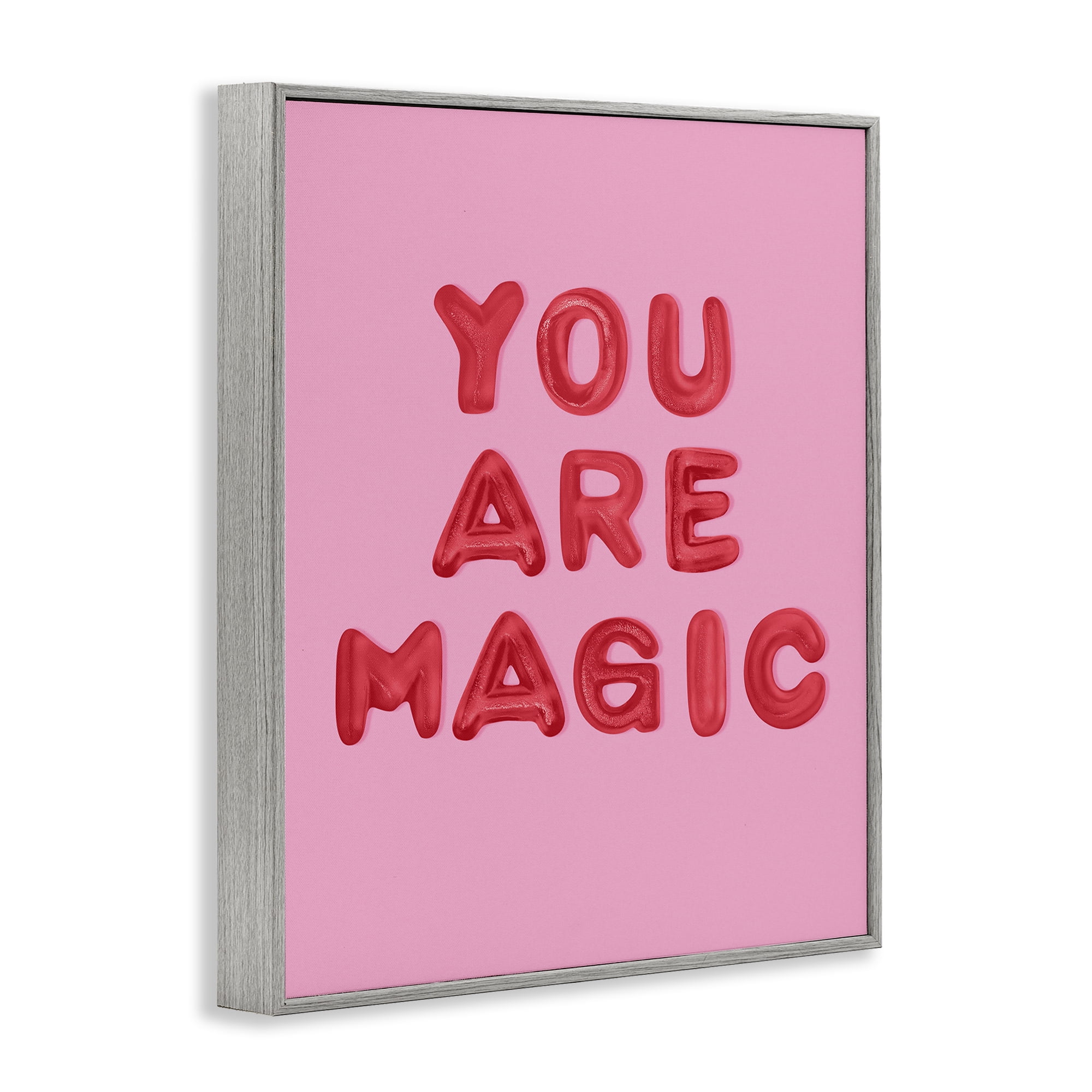 Stupell Industries You Are Magic Red & Pink Gray Framed Giclee Art, design by LISH Creative