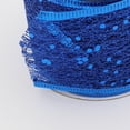 thumbnail image 3 of Joice Gift Blue Weave Glitter Mesh Wired Christmas Holiday Ribbon Roll 2.5 inch x 10 Yard, 3 of 5