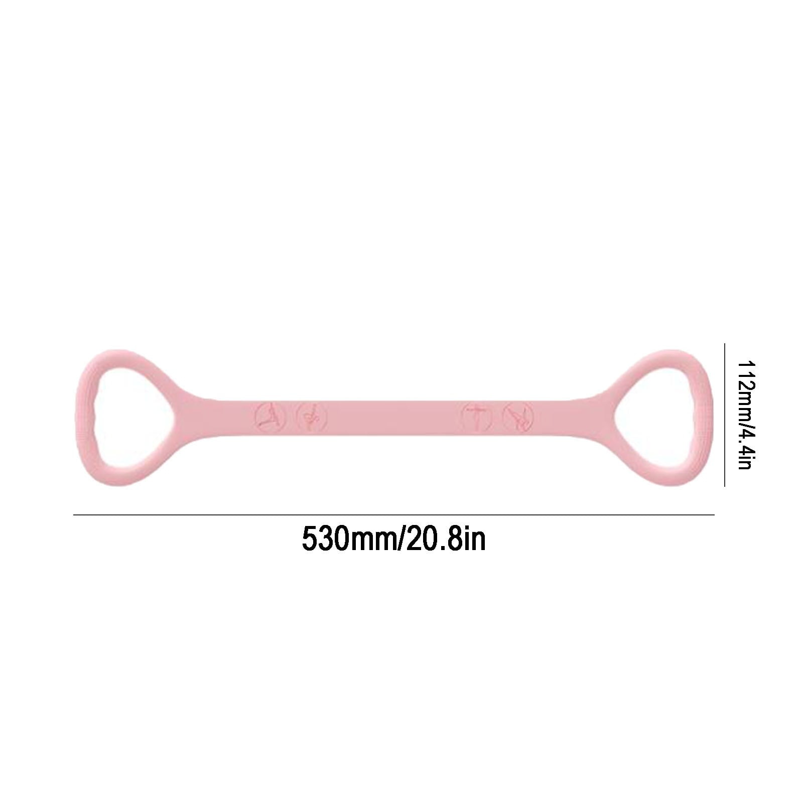 B Yoga Stretching Belt Resistance Band 20Lbs Elastic Exercise Band For Fitness Pilates Workout Physical Therapy Home Gym Training
