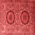 thumbnail image 1 of Ahgly Company Machine Washable Indoor Square Abstract Red Modern Area Rugs, 3' Square, 1 of 4