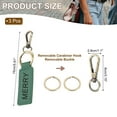 thumbnail image 2 of Uxcell Leather Keychains, 3Pcs Leather Key Chain with Metal Clip Car Keychain for Men and Women, Green, 2 of 6