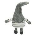 thumbnail image 5 of Northlight Striped Sitting Gnome Christmas Figure - 22" - Gray, White and Black, 5 of 5