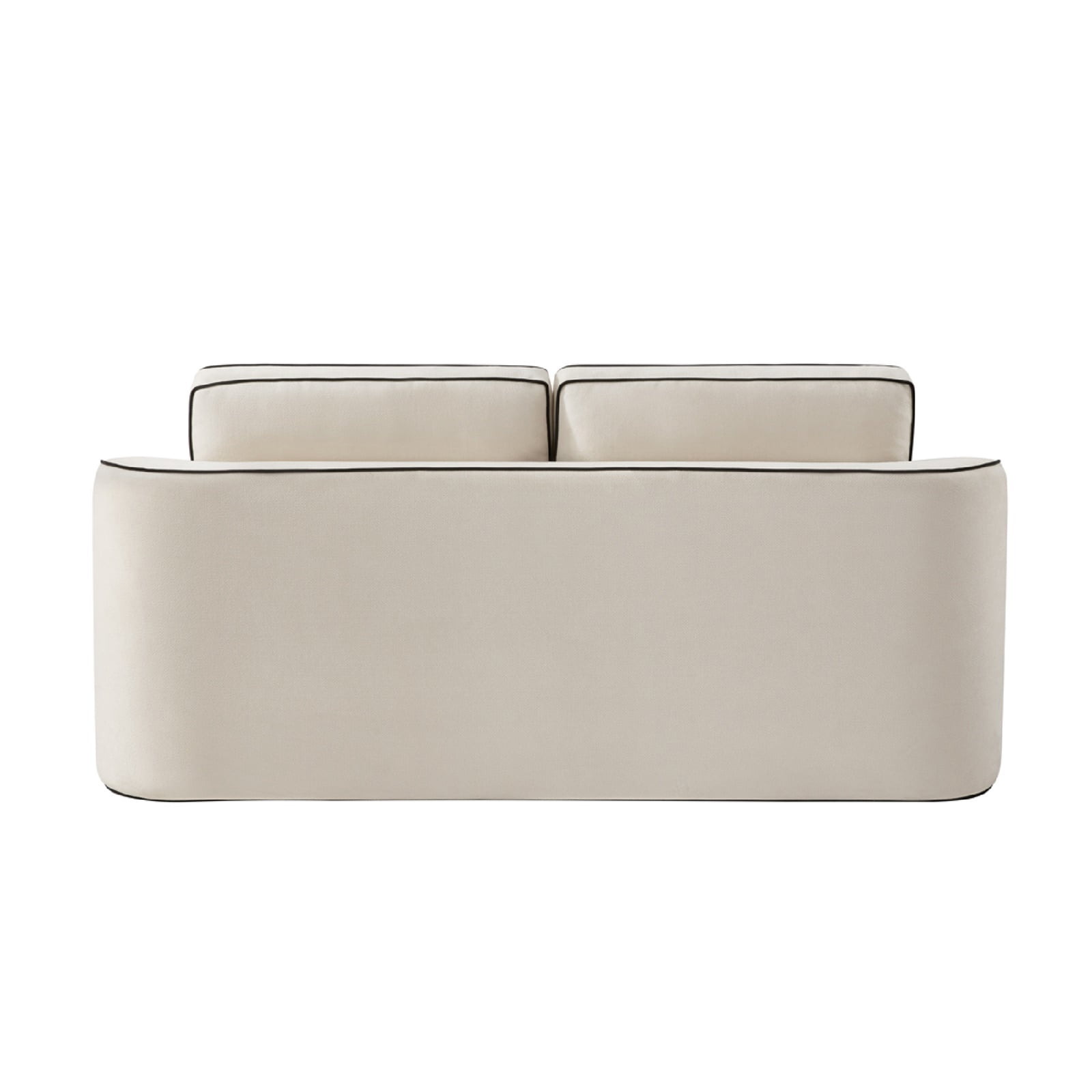 Hommoo Modern Loveseat Sofa Couch, Double Seating Sofa Compression Couches for Living Room and Small Spaces, Alabaster