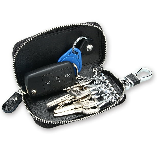 Pochette pour clés de voiture, sac de blocage de signal de clé de voiture  pour voiture, pochette de clé RFID en similicuir sac Faraday pour voiture  sans clé 