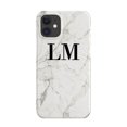 thumbnail image 1 of Personalised White Calacatta Marble Initials iPhone 12 Case,iPhone 13 Pro, 1 of 4
