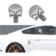 thumbnail image 5 of Etiqueta engomada del emblema del Punisher del cráneo del metal 3D 2 piezas, metal del adorno de los coches, 5 of 5