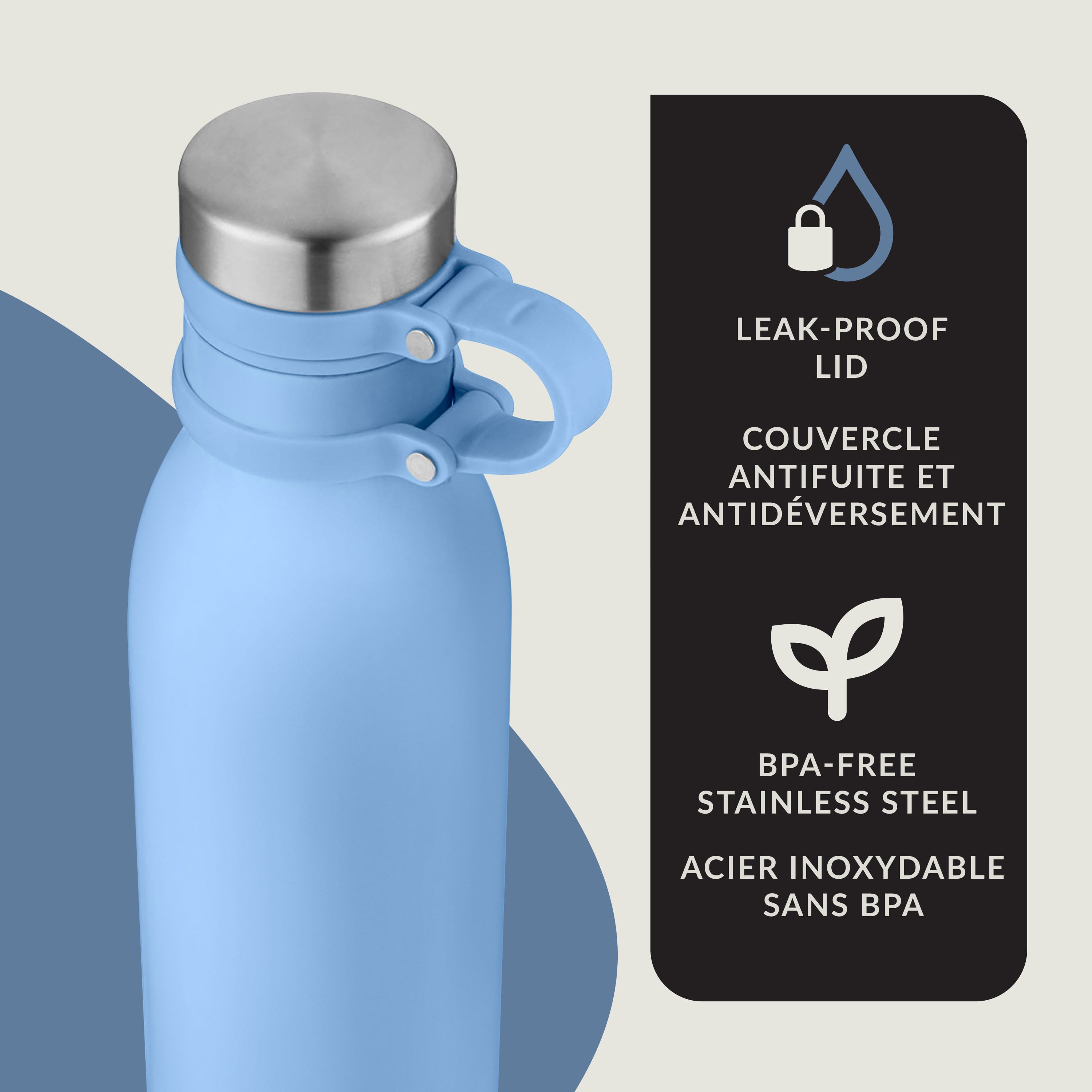 Contigo Matterhorn Stainless Steel Water Bottle, 20 oz (591 ml), Daydream