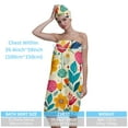 thumbnail image 4 of Colevkie 2 Pieces Bath Wrap Set Bath Skirt & Shower Cap for Women Beach Towel Hair Drying Cap Adjustable Quick Drying for Bathroom Sauna Hotel Travel Portable Printed Colorful Florals Pattern, 4 of 8
