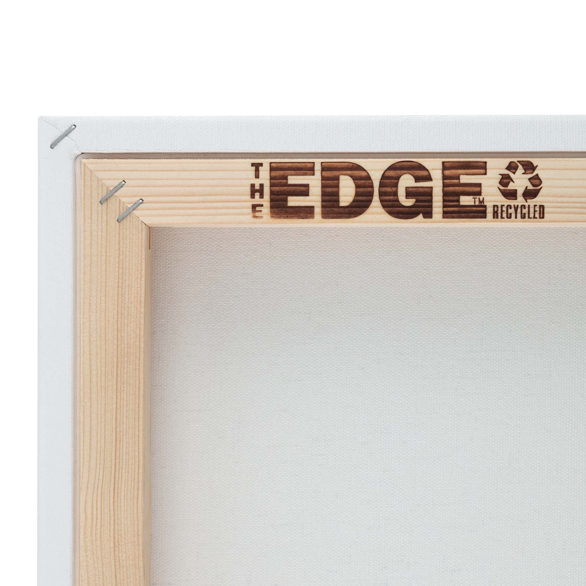 The Edge Eco-Friendly Recycled Cotton Stretched Canvas for Painting - 11x14" Box of 3 - Medium-Textured, Triple Acrylic Primed All Media Painting Canvas, 320gsm, 1-1/2 in. Deep Pine Stretchers