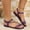 Purple, variant on Women's Metallic Multi-Strap Flat Sandals, Ankle Wrap Open Toe Comfort Shoes, Plus Size Shiny Style Footwear for Summer Parties Purple 36