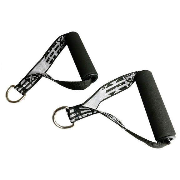 CanDo Resistance Band Exercise Handle with D-Ring - Pair