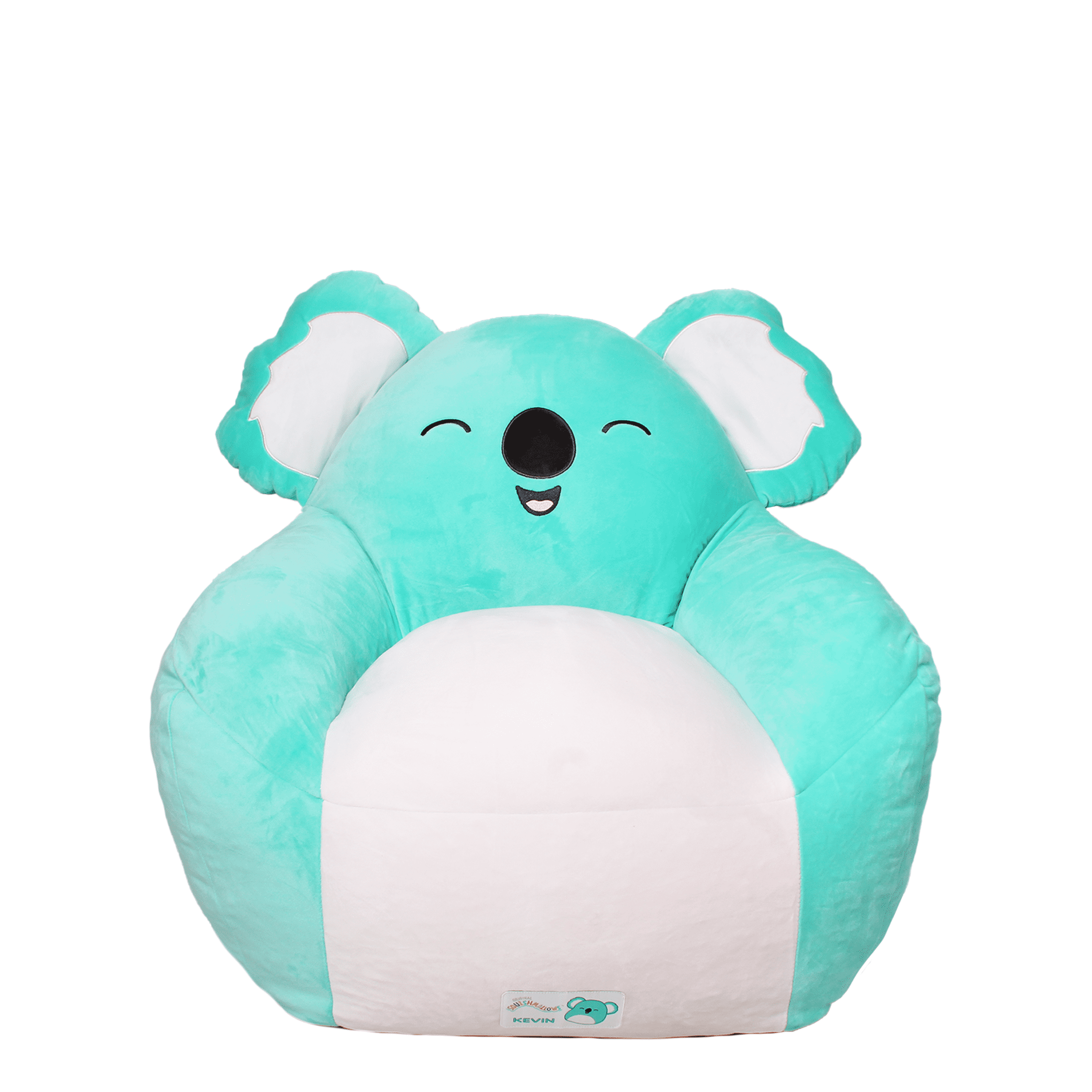 Squishmallows Official Kevin Bean Bag Chair - 30 in Wide Kids Squishy Soft Chair, Teal