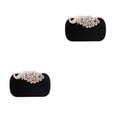 thumbnail image 3 of Sonducket Bolso ligero y moderno para accesorios elegantes para el día a día, bolsos de mano, bolso de mano, práctico pavo real blanco y negro negro pavo real blanco 2Conjunto, 3 of 6