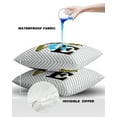 thumbnail image 5 of Outdoor Throw Pillow Cover Abstract Stripe Black Dots Waterproof Cushion Covers 2 Pack Cartoon Bee Love Quotes Pillow Cases Home Decoration for Patio Garden Couch Sofa, 5 of 7