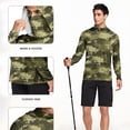 thumbnail image 5 of Dagegui Camo Sun Shirt for Men Quick Dry Breathable UV Protection Hoodie UPF 50+ Long Sleeve Outdoor Walking Hiking Tops Army Green M, 5 of 7