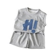 thumbnail image 3 of snilers Boys Clothes Crew Neck Tank Top Elastic Waist Shorts 2 Piece Set Loose Fitted Cute Summer Outfits Athletic Short Sets Size 1-10 Years, 3 of 6