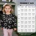 thumbnail image 2 of Xoenoiee Sun Moon Star Print Toddler Girls Round Neck Sweatshirt Sweaters for Kids Long Sleeve Ruffle Pullover Tops Spring Fall Winter Clothes, Size 1-2 Years, 2 of 7