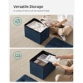 thumbnail image 4 of Reposapiés plegable Storage Ottoman SONGMICS, 31 x 41 x 31 cm, color azul, 4 of 7