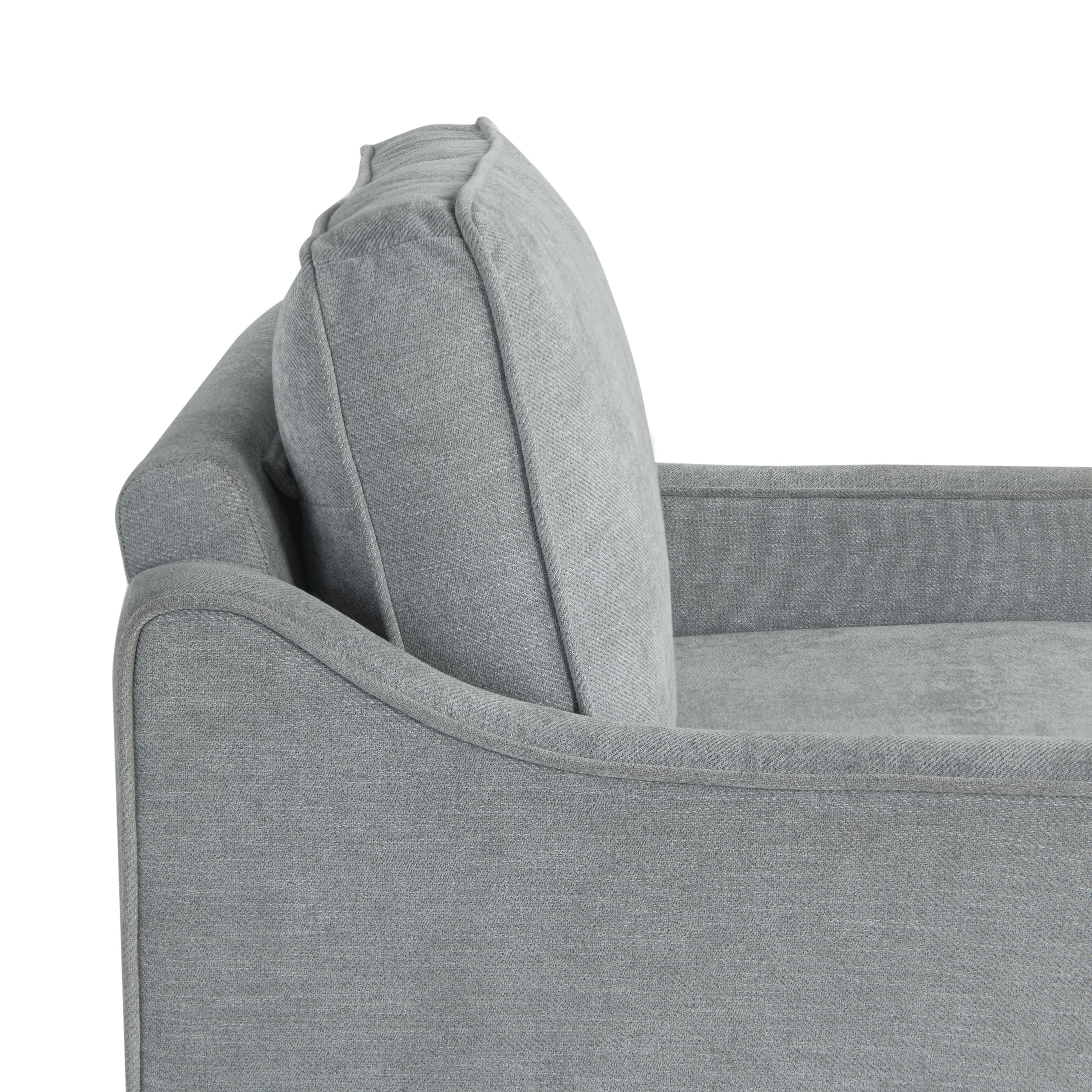 Studio Living Sanborn Modern Arm Chair, Light Gray Woven Fabric