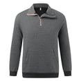 thumbnail image 3 of Sweat à Capuche Sans Capuche pour Homme pour Usage Quotidien Décontracté – Coupe Décontractée Manches Longues Alternative, 3 of 4
