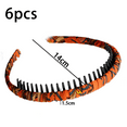 thumbnail image 2 of 6 Pack Ribbon Wrapped Metal Headbands with Teeth Comb Hair Hoop Hairband for Women Girls, 2 of 5