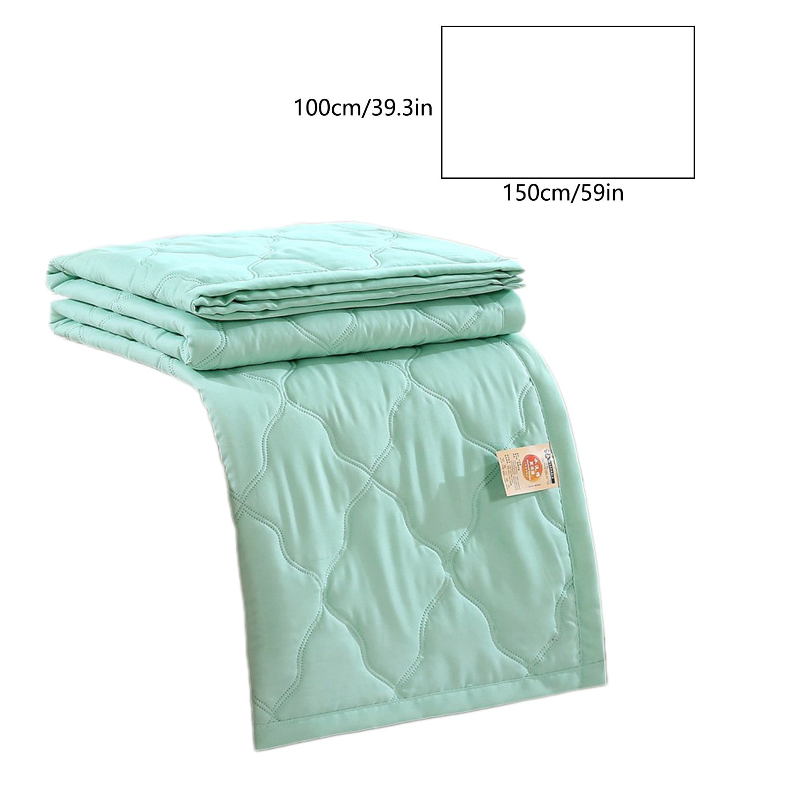 Qocolhg Quilt Small/Twin Size - Summer Conditioning Quilt, Aloe Washed Cotton Summer Quilt, Oversized Bedding Soft Coverlet Quilts Size, Breathable Blanket for Hot Sleepers, Summer Clearance, Green