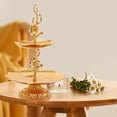 thumbnail image 4 of 2 Tier Round Cupcake Stand Statue Fruit Candy Display Cookie Tray for Home, 4 of 8