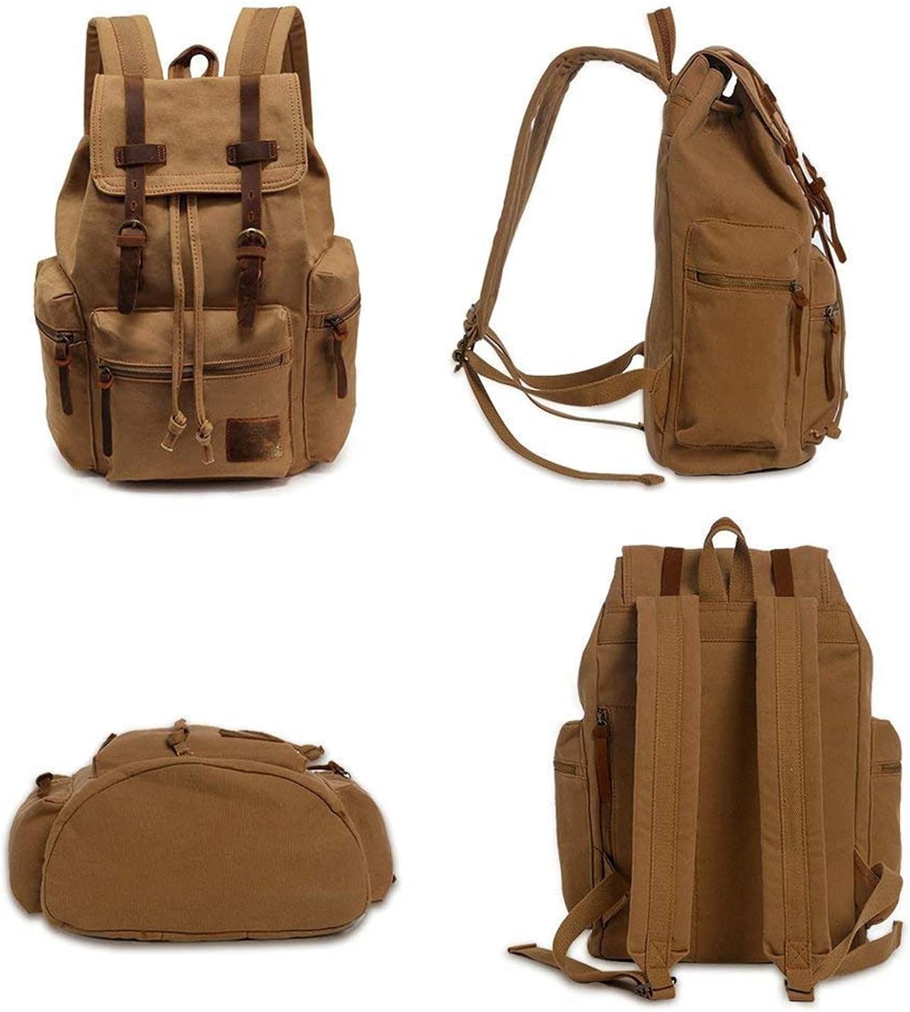 AUGUR High Capacity Canvas Vintage Backpack 30L -  Laptop Compartment, Unisex