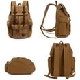 thumbnail image 5 of AUGUR High Capacity Canvas Vintage Backpack 30L -  Laptop Compartment, Unisex, 5 of 13