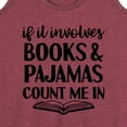 thumbnail image 3 of Instant Message - Books And Pajamas - Women's Racerback Tank Top, 3 of 6