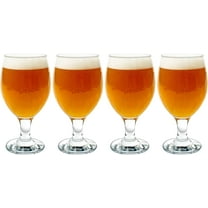 Vikko 13.5 Oz Belgian Style Beer Glasses Stemmed Drinking Glasses 4-Pc Glass Set