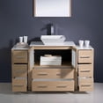 thumbnail image 4 of Fresca Torino 54" Light Oak Modern Bathroom Vanity w/ 2 Side Cabinets & Vessel Sink, 4 of 4