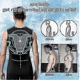 thumbnail image 3 of Chaleco corrector de postura para hombre, camiseta sin mangas moldeadora iónica blanca S, 3 of 5