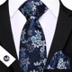 thumbnail image 3 of Set de corbatas Barry.Wang de seda floral azul claro para hombre, 3 of 5