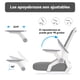 thumbnail image 3 of Silla de Oficina Ergonómica para Adultos con Soporte Lumbar y Brazos Abatibles para Hogar y Oficina Gris, 3 of 8
