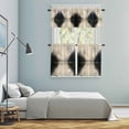 thumbnail image 5 of Black Beige Lake Kitchen Curtains Sets for Windows 24 Inch Length, Aesthetics Mysterious Abstract Rod Pocket Window Treatments Tier Curtains and Valances Set for Bedroom/Bathroom, 5 of 8
