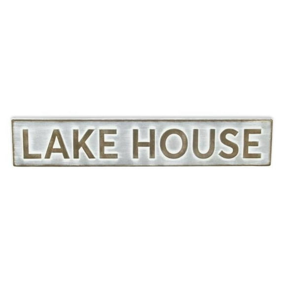 Roven Horizontal "Lake House" Sign - Galvanized