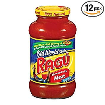 12 PACKS : Ragu Old World Style Meat Flavored Pasta Sauce, 14