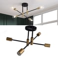 thumbnail image 3 of 4 Light Ceiling Mount Lamp, 360 Rotation Adjustable Wrought Iron Ceiling Light For Dining Room Kitchen Office Hallway Entryway Farmhouse 110-220V, 3 of 8