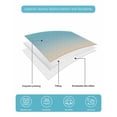 thumbnail image 5 of Quilts Twin Size Bedding Set, Orange Teal Ombre Lightweight Quilted Comforter, Gradient Abstract Modern Art Soft Reversible Bedspread Coverlet with Pillow Covers for All Season, 68" x 86", 5 of 7