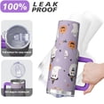 thumbnail image 4 of Halloween Tumbler 40 oz with Handle and Straw Spooky Pumpkin Skeleton Ghost Tumbler Halloween Party Gifts Insulated Bottle, 4 of 5