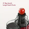 thumbnail image 5 of SIFENE 400W Centrifugal Juicer Machine, 3" Wide Chute, Adjustable Speeds, Easy Clean, Red, New, 5 of 8