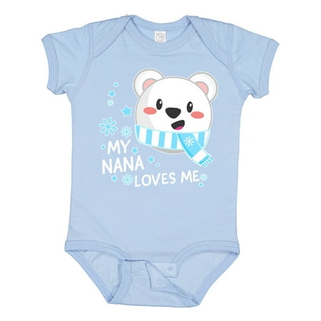 

Inktastic My Nana Loves Me- Polar Bear Gift Baby Boy or Baby Girl Bodysuit
